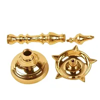 BrassLine Regional Brass Diya Stand, Golden, 8 Inches-thumb2