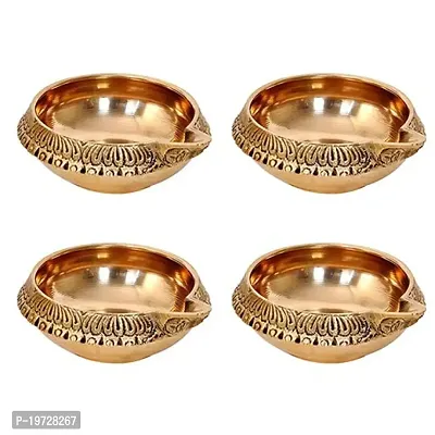 Superbazaar Brass Diya (Gold)-thumb0