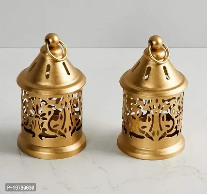 Brass Gallery Tealight Candle Holder Set of 2 Home Decorative Tealight-thumb2