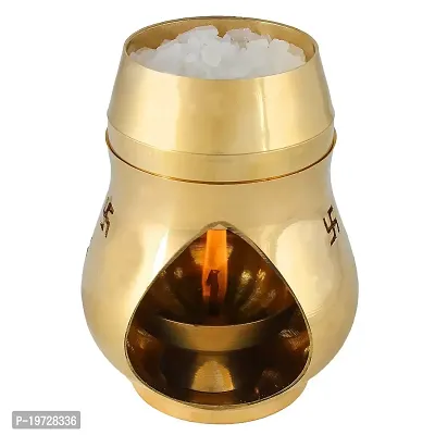 Pooja Art Gallery Brass Aroma Camphor Oil Lamp- Home Temple