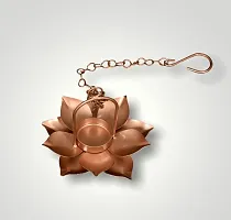 Brass Gallery Tealight Flower Hanging Diya for Home Decorated Product (Hanging Flower)-thumb1