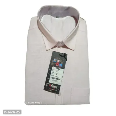Elegant Cotton White Solid Formal Shirt For Men
