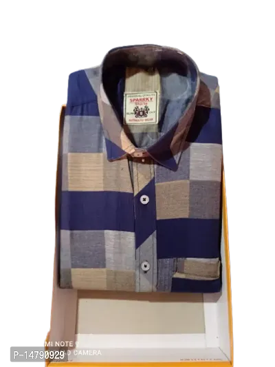 Elegant Cotton Multicoloured Checked Formal Shirt For Men-thumb0