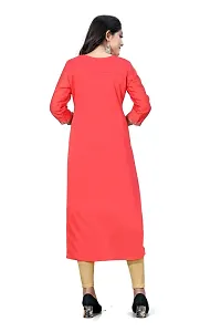 Stylish Chanderi Pink 3/4 Sleeves Kurta For Women-thumb2