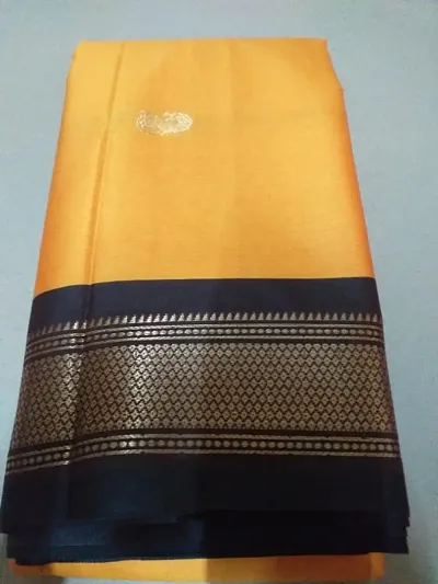 Stylish Cotton Banarasi Silk Sarees With Blouse Piece