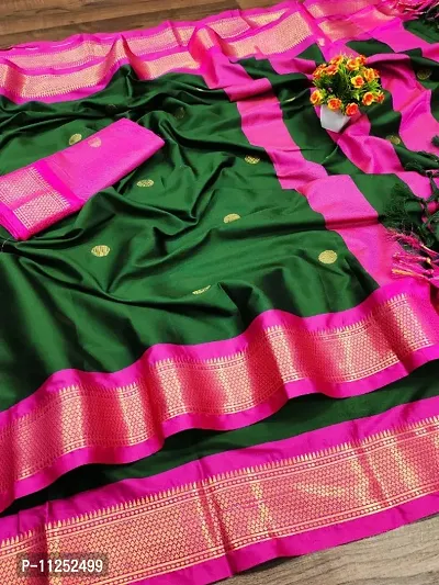 Cotton Silk Paithani Woven Saree with Blouse piece