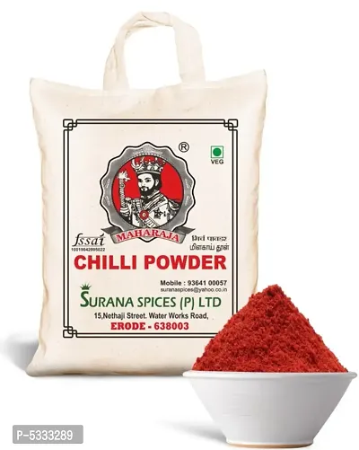 100% Pure  Natural Red Chilli Powder (Laal Mirchi) 500g (Mild Spicy)-thumb0