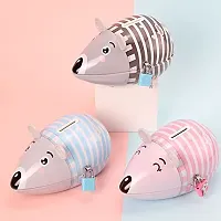 Quasar Cute Attractive Cartoon Naught Mouse Money Bank for Kids with Lock and Key Coin Bank Money Box Safe Piggy Bank with Security Lock-thumb1