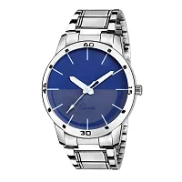 Blue x3 Stainless Steel Strap Analog Watch For Men's-thumb2