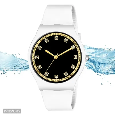 White Water resistant Analog Watch for Men's-thumb0