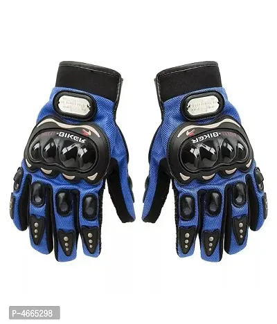 Pro biker wear Full Finger Anti-Slip Safe Bike Racing Riding Gloves Powersports (XL)