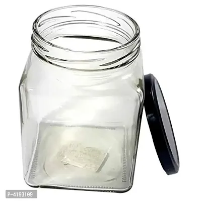 Square Airtight Storage Glass Jar Set of 2 (0.38 L X 2)-thumb0