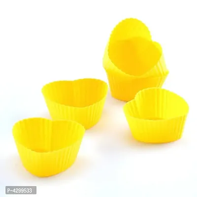 Non-stick Heart Silicone Muffin Mould Set Of 6 Pieces