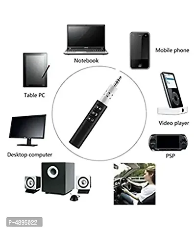 Rechargeable Wireless Bluetooth AUX Music Audio Receiver for Car, Home Compatible with All Mobile-thumb5