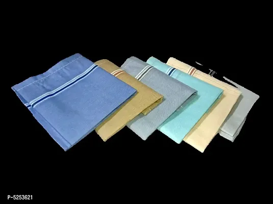 Premium Quality Multicolor Cotton Handkerchief For Men's (Pack of 6)