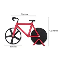 Bicycle Shape Pizza Cutter Rolling Pizza Cutter  (Stainless Steel)-thumb1