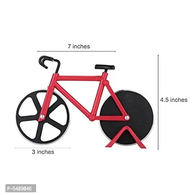 Bicycle Shape Pizza Cutter Rolling Pizza Cutter  (Stainless Steel)-thumb2