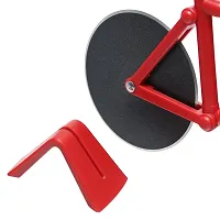 Bicycle Shape Pizza Cutter Rolling Pizza Cutter  (Stainless Steel)-thumb3