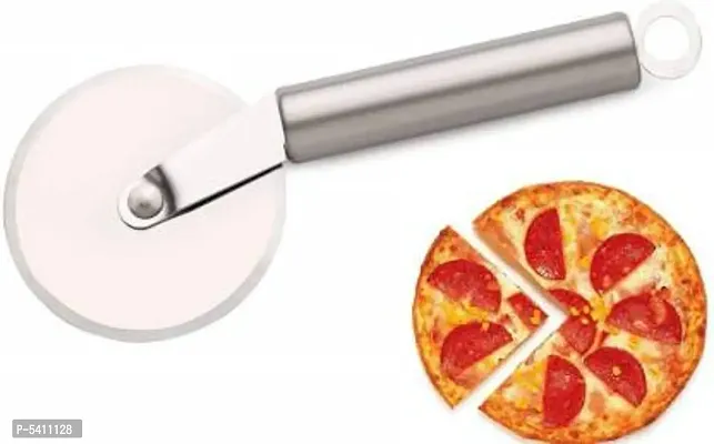 Stainless Steel Pizza Cutter, Pastry Cake Slicer, Sharp, Wheel Type-thumb2