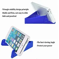 V-Shaped Universal Foldable Mobile Cell Phone Stand Holder for Smartphone & Tablet  Adjustable Support Phone Holder ( Pack Of 4)-thumb1