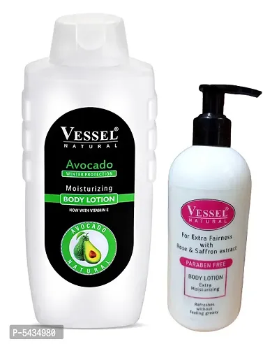 Avocado & Rose Winter Protection Extra Moisturizing Body Lotion With Vitamin-E Pack Of 2 (650ml+300ml)