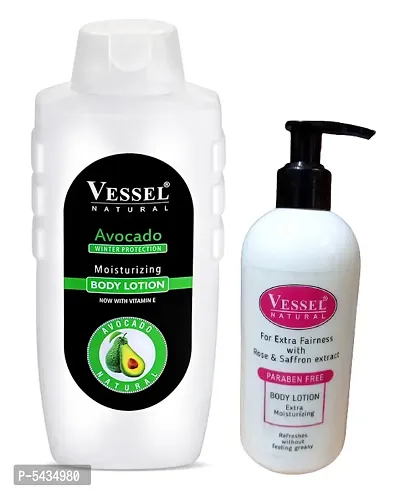 Avocado & Rose Winter Protection Extra Moisturizing Body Lotion With Vitamin-E Pack Of 2 (650ml+300ml)-thumb0