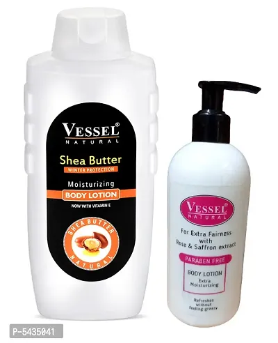 Shea Butter & Rose Winter Protection Extra Moisturizing Body Lotion With Vitamin-E Pack Of 2 (650ml+300ml)