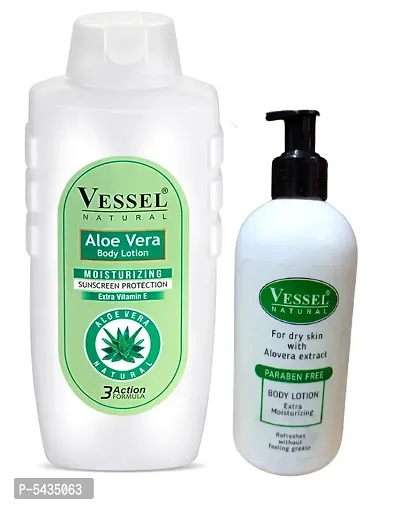 Aloe Vera & Alovera Paraben Free Winter Protection Extra Moisturizing Body Lotion With Vitamin-E Pack Of 2 (650ml+300ml)