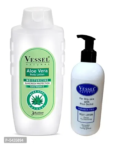 Aloe Vera & Blue Orchid Winter Protection Extra Moisturizing Body Lotion With Vitamin-E Pack Of 2 (650ml+300ml)