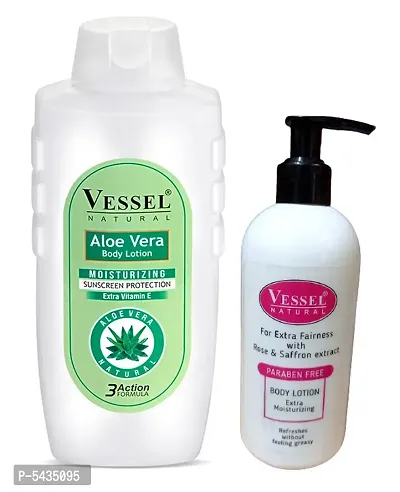 Aloe Vera & Rose Winter Protection Extra Moisturizing Body Lotion With Vitamin-E Pack Of 2 (650ml+300ml)-thumb0