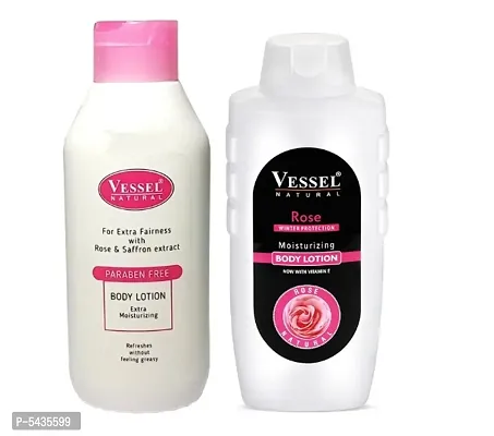 Rose & Saffron Extra Fairess With Rose Winter Protection Moisturizing Body Lotion Paraben Free Pack Of 2 (1300ml)-thumb0