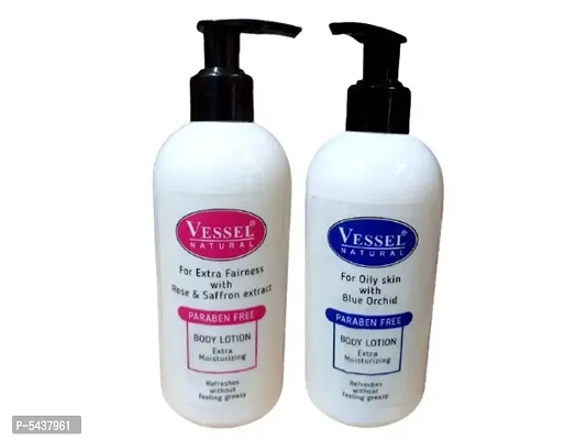 Rose & Saffron Extract and Blue Orchid Extra Moisturizing Body Lotion Pack Of 2 (300ml each)