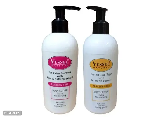 Turmeric Extract and Rose & saffron Extract Moisturizing Body Lotion Pack Of 2 (300ml each)