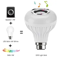 Led Bulb with Bluetooth Speaker Music Light Bulb B22 LED White + RGB Light Ball Bulb Colorful Lamp with Remote Control for Home, Bedroom, Living Room, Party Decoration-thumb2