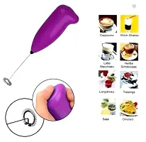 Mini Handheld Portable Stainless Steel Drink Coffee Lassi Milk Frother Former Electric Mixer Stirrer Egg Beater, 1 Hand Blender-thumb2