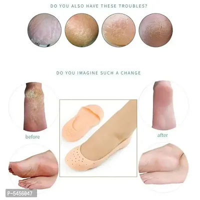 Pain Relief Anti Crack Moisturizing Full Length Silicone Gel Heel Socks For Men And Women (1 Pair)-thumb4