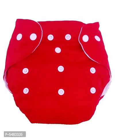 Cloth Adjustable & Reusable Baby Diaper with Snap Button Multicolor-thumb0