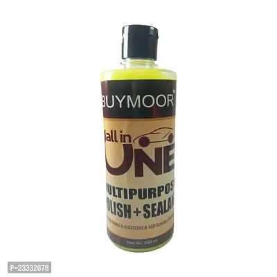 BUYMOOR  All-in-One Car Polish  Sealant for Ultimate Shine and Protection, Removes swirl marks  scratches with restoring color  clarity, 500 ml ,pack of -1