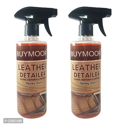 BUYMOOR Leather Detailer - Cleans, Restores, and Protects - Premium Leather Care Spray 500 ML (Pack Of 2)