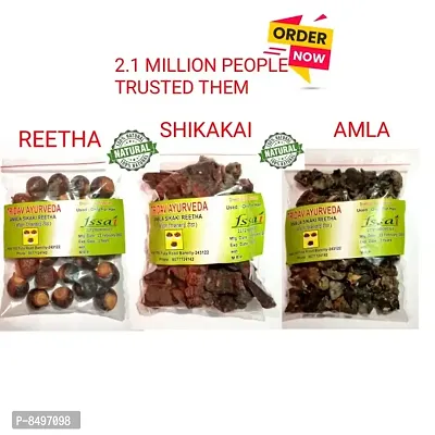 REETHA 100gm. SHIKAKAI 100gm. AMLA 100gm. TOTAL300gm