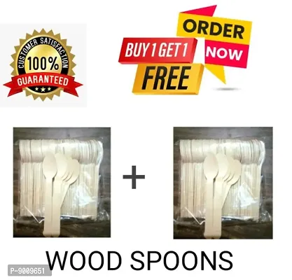 Buy 1 Wood Spoon Pack Get 1 Wood Spoon Pack Free 1 Pack In Hundred Wood Spoos-thumb0