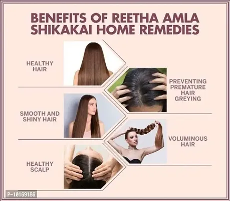 TRIDEV AYURVEDA || Reetha 100gm | Shikakai 100gm | Amla 100gm  Total 300gm For Natural Health Care-thumb2