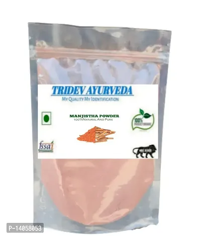 TRIDEV AYURVEDA || Manjistha Powder For Natural Health Care  100gm-thumb0