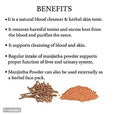 TRIDEV AYURVEDA || Manjistha Powder For Natural Health Care  100gm-thumb3