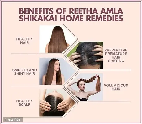 Reetha 200gm + Shikakai 200gm + Amla 200gm  Total 600gm-thumb2