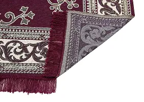 Decorative Maroon Cotton Carpet For Home-thumb1