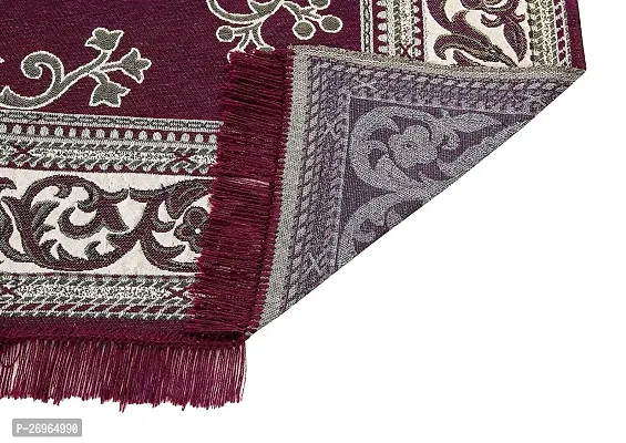 Decorative Maroon Cotton Carpet For Home-thumb2