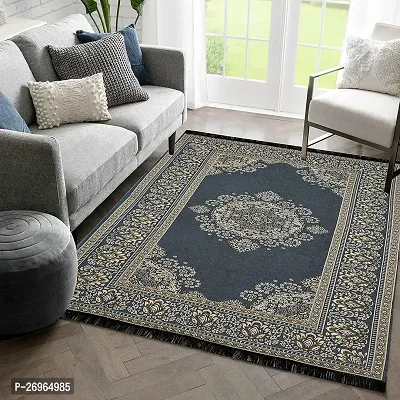 Decorative Grey Cotton Carpet For Home-thumb0