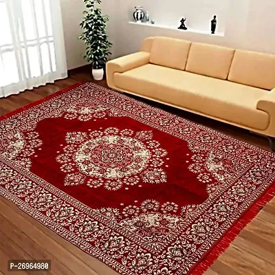 Decorative Red Cotton Carpet For Home