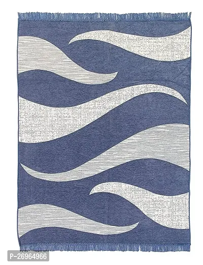 Decorative Blue Chenille Carpet For Home-thumb3